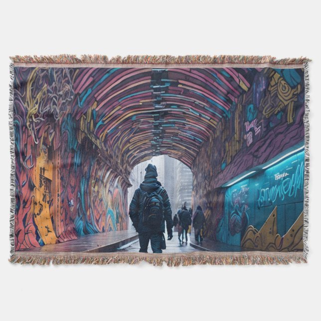 Manta Túnel De Arte De Graffiti (Anverso)