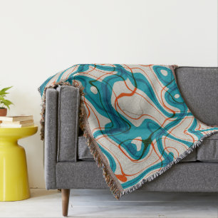 Manta Turquesa y Red Swirls