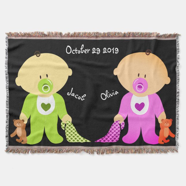 Manta Twins Keepsake Throw Blanket (Anverso)