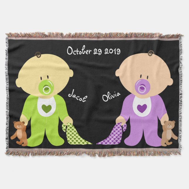 Manta Twins Keepsake Throw Blanket (Anverso)