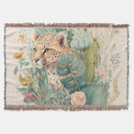 Manta Un leopardo detrás del personalizado de los arbust