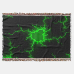Manta Un rayo verde alienígena golpea en negro azabache