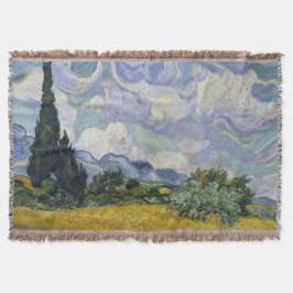 Manta Un trigal con cipreses Van Gogh