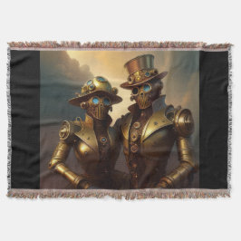 Manta Una Pareja Robótica Steampunk Enamorada