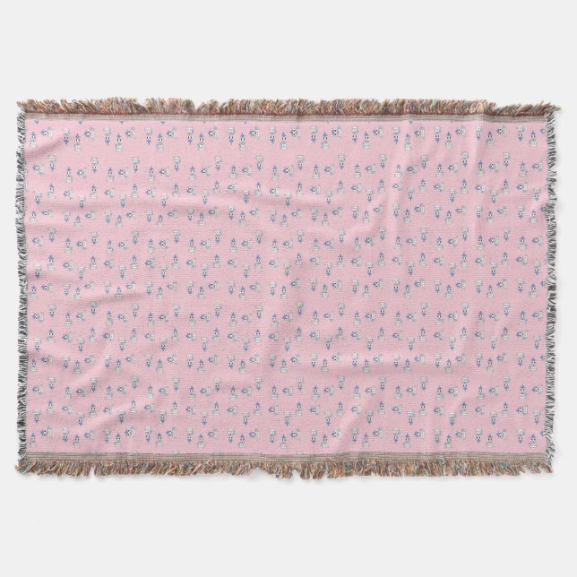 Manta Unicornios pequeños en rosa (Anverso)