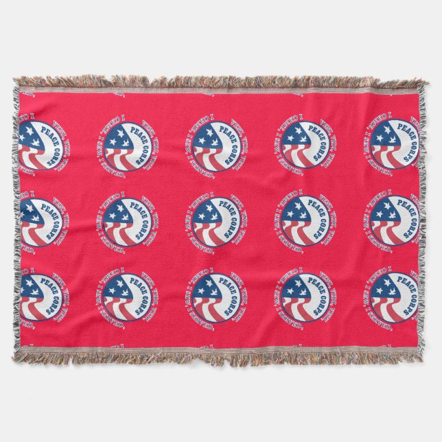 Manta US Peace Corps VVV Throw Blanket (Anverso)