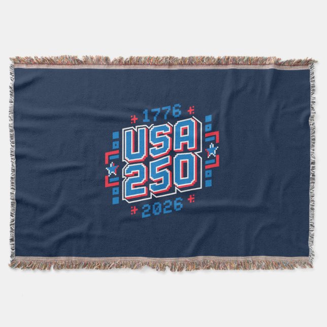 Manta USA 250 - 1776 a 2026 Pixel Art (Anverso)