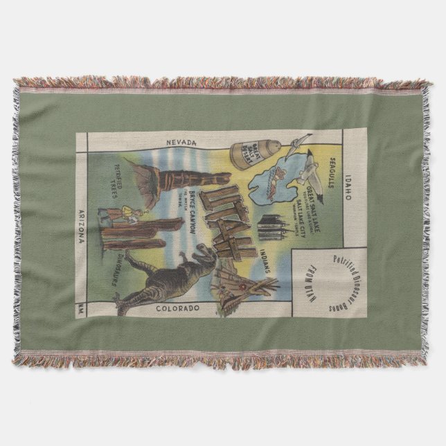 Manta UtahDepictions de los sitios a ver en UtahUtah (Anverso)