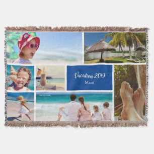 Manta Vacaciones familiares o parejas 7 Photo Keepsake, 