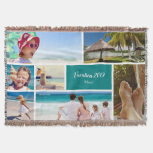 Manta Vacaciones familiares o parejas 7 Photo Keepsake,