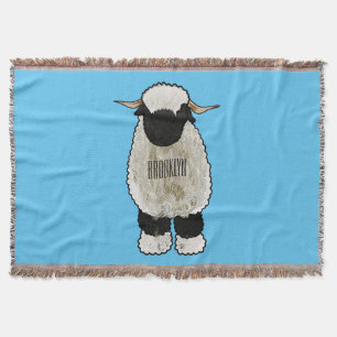 Manta Valais Blacknose ilustracion personalizado ovino