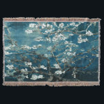 Manta Van Gogh Almond Blossoms Oscuro Verde azulado<br><div class="desc">Artista: Vincent Van Gogh Título: Flores de almendra de color alterado</div>