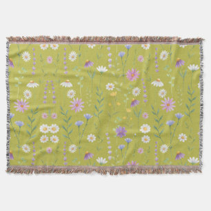 Manta Vegetación moderna Acuarela Rústica Botánica flora