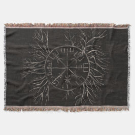 Manta Vegvisir y árbol de la vida Yggdrasil