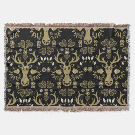 Manta Venado de arte popular escandinavo moderno