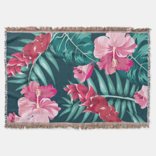 Manta Verano Flores exóticas Diseño rosa
