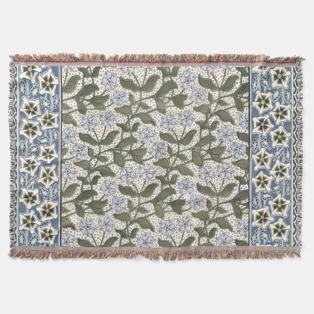 Manta Verano Periwinkle Bonito Flor Elegante Floral (Anverso)