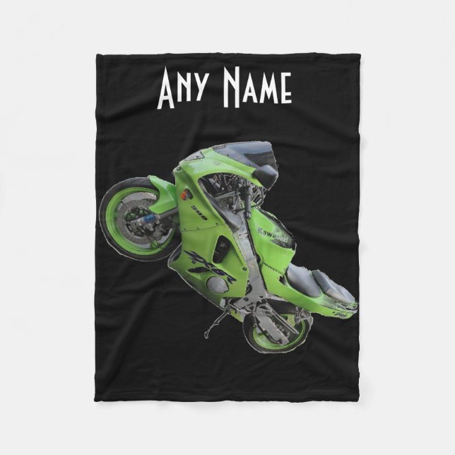 Manta verde de la motocicleta de la velocidad de (Anverso)