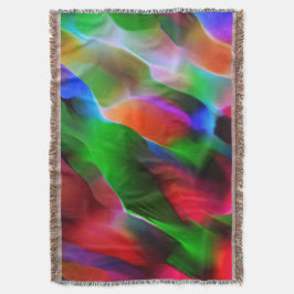 Manta Verde oscuro y relieve y profundidad en rojo