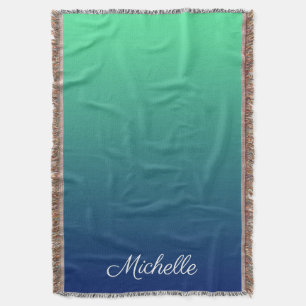 Manta Verde y azul personalizados sombríos