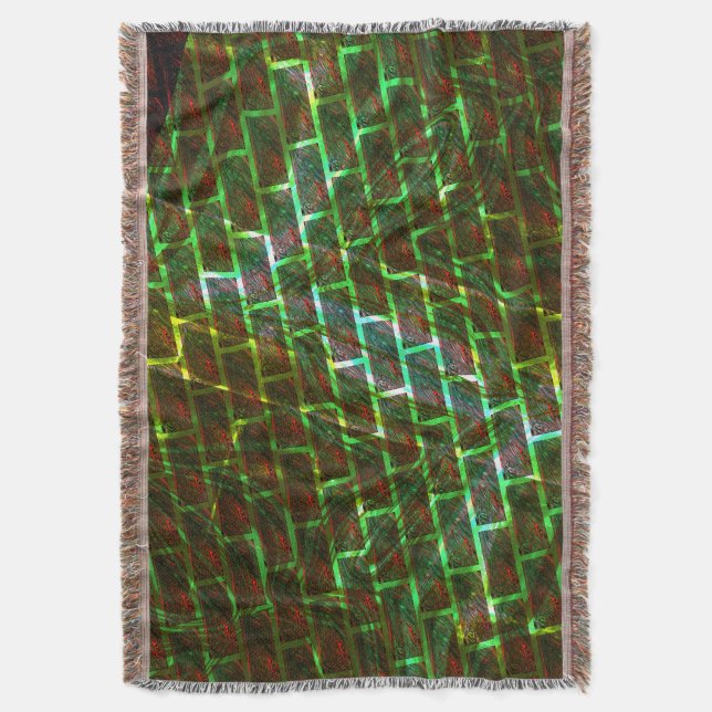 Manta Verde y manchado, arañazos y efecto de pared (Frente vertical)