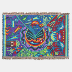 Manta Viaje tribal maya mexicano de Boho del arte de