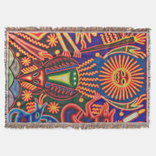 Manta Viaje tribal maya mexicano de Boho del arte de