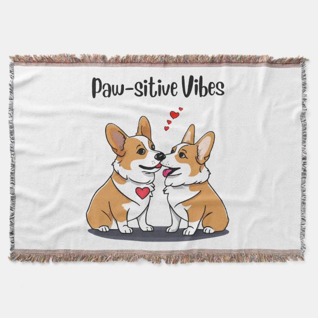Manta Vibes Corgis enamorados (Anverso)