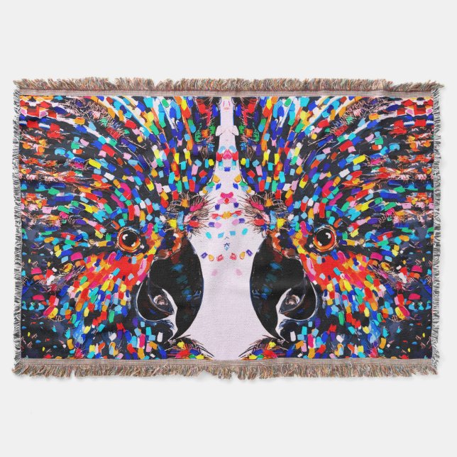 Manta Vibrante arte de pared de aves tropicales en expre (Anverso)