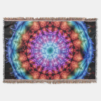 Manta Vibrante Tie Dye Kaleidoscope Arcoiris Mandala