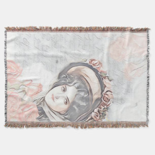 Manta Victoria vintage con Bonet y rosas