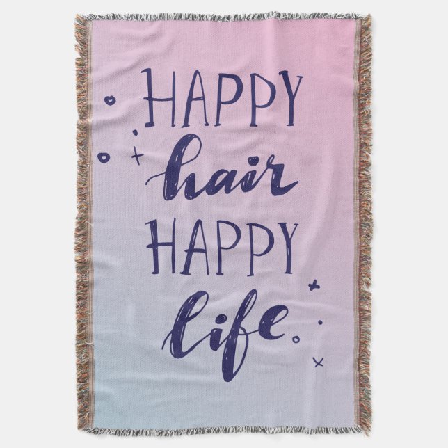 Manta Vida feliz del pelo feliz (Frente vertical)