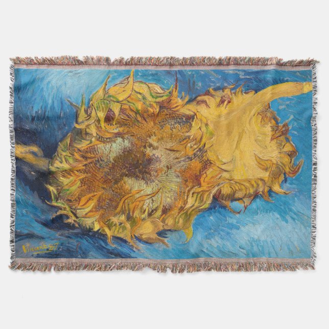 Manta Vincent van Gogh - Dos girasoles cortados (Anverso)
