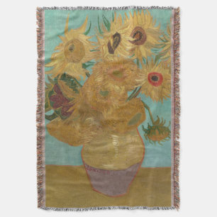 Manta Vincent van Gogh - Jarrón con doce girasoles