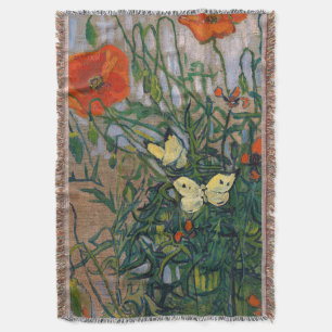 Manta Vincent van Gogh - Mariposas y Amapolas