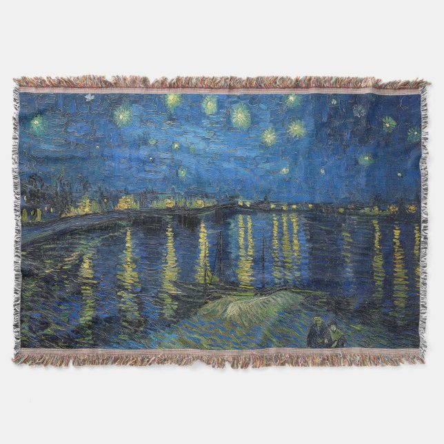 Manta Vincent van Gogh - Noche estrellada sobre el Ródan (Anverso)