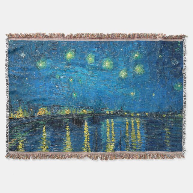 Manta Vincent Van Gogh Noche estrellada sobre el Ródano (Anverso)
