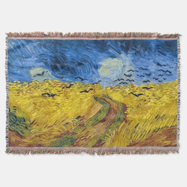 Manta Vincent van Gogh - Wheatfield con cuervos (Anverso)