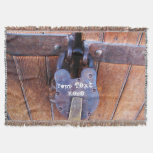 Manta Vintage cerradura de hierro forjado rústico puerta