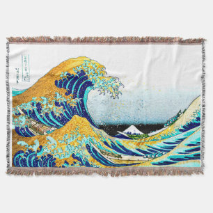 Manta Vintage de PixDezines, Gran Ola, Hokusai 葛 飾 北 斎 の