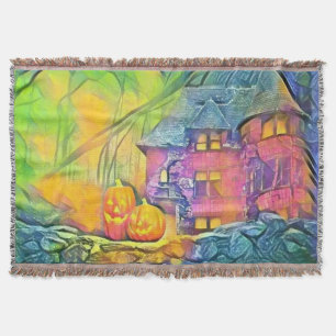 Manta Vintage Fall calabazas otoño color agua Thor