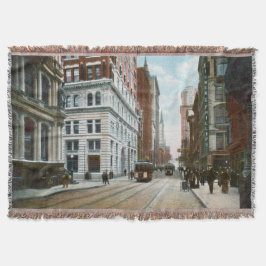 Manta Vintage Pittsburgh, PA Throw Blanket