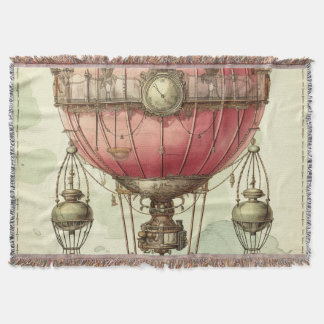 Manta Vintage Steampunk Pink Hot Air Balloon (2)