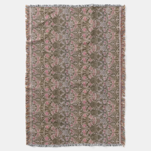 Manta Vintage William Morris Columbine (Frente vertical)