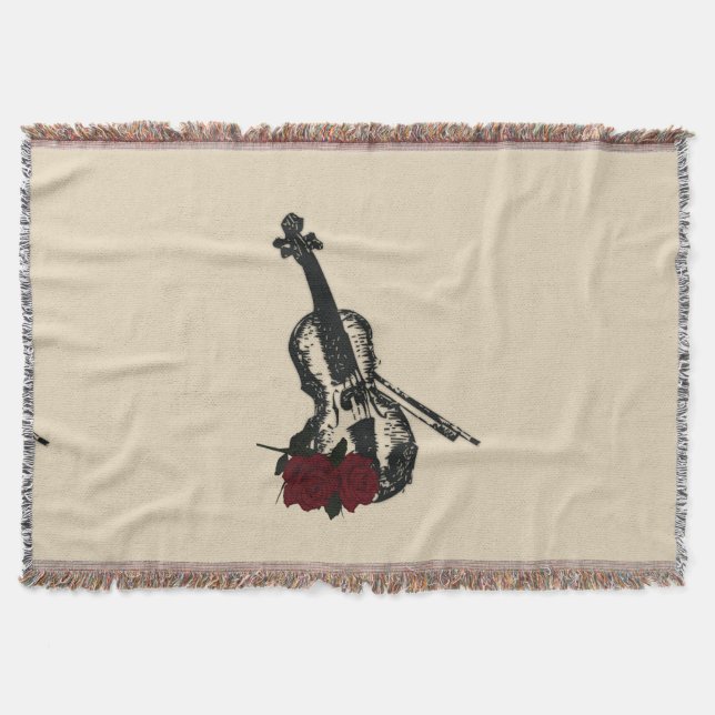 Manta Violín y Rosas (Anverso)