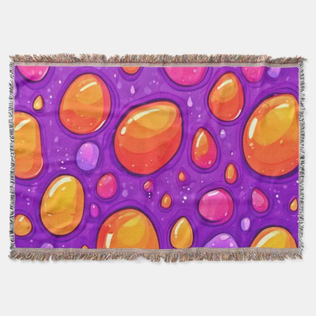 Manta Vivid Raindrop Personalizado Art (Anverso)