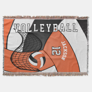 Manta Voleibol 🏐 balón deportivo en Naranja, blanco y n
