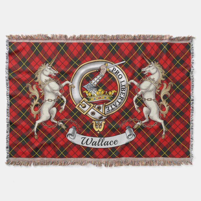 Manta Wallace Clan Badge & Tartan (Anverso)