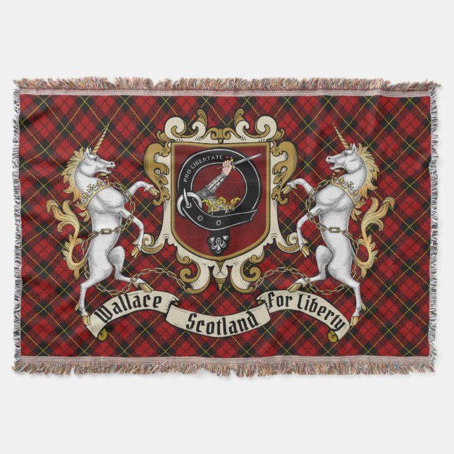 Manta Wallace Clan Badge & Tartan (Anverso)