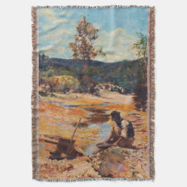 Manta Walter Withers Panning para el oro 1893 Australia